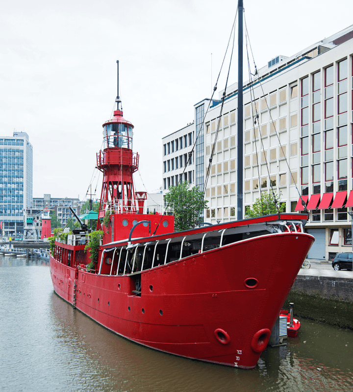 Vessel 11 located in a red ship in Rotterdam